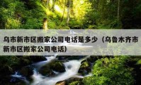 烏市新市區(qū)搬家公司電話是多少（烏魯木齊市新市區(qū)搬家公司電話）