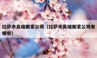 拉薩市高端搬家公司（拉薩市高端搬家公司有哪些）