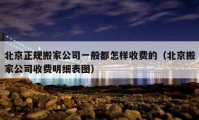 北京正規(guī)搬家公司一般都怎樣收費的（北京搬家公司收費明細表圖）