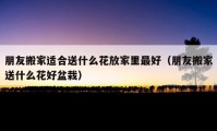 朋友搬家適合送什么花放家里最好（朋友搬家送什么花好盆栽）