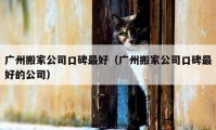 廣州搬家公司口碑最好（廣州搬家公司口碑最好的公司）