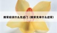 搬家應該什么先進門（搬家先拿什么進家）