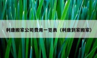 利康搬家公司費用一覽表（利康到家搬家）